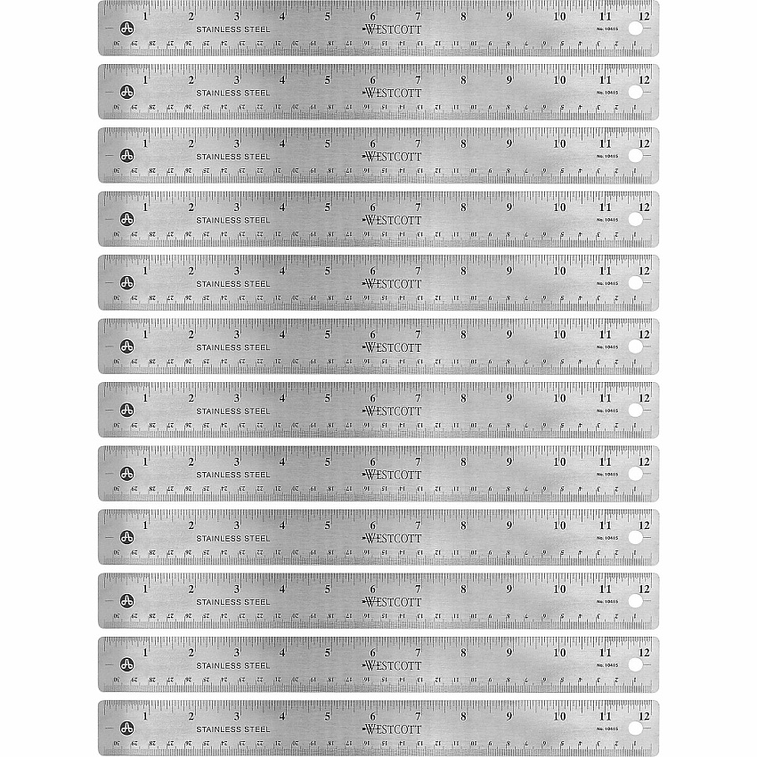 Westcott Stainless Steel Rulers (ACM10415BX)