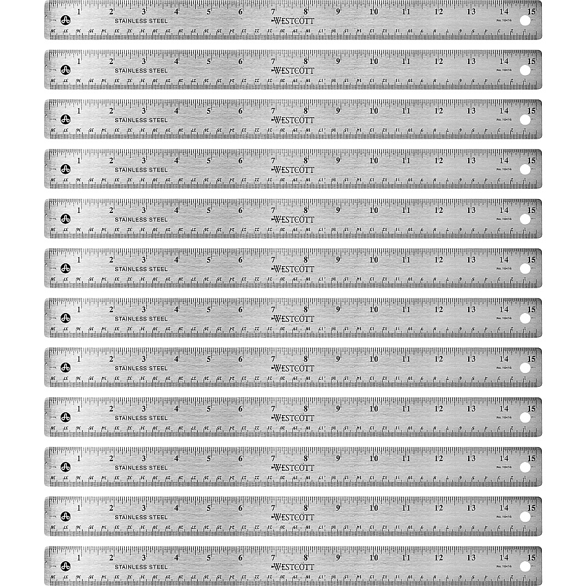 Westcott Stainless Steel Rulers (ACM10416BX)