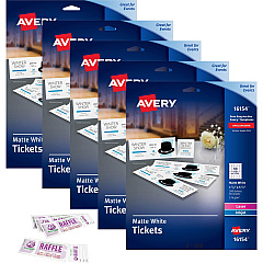 Avery Blank Tickets with Tear-Away Stubs (AVE16154CT)