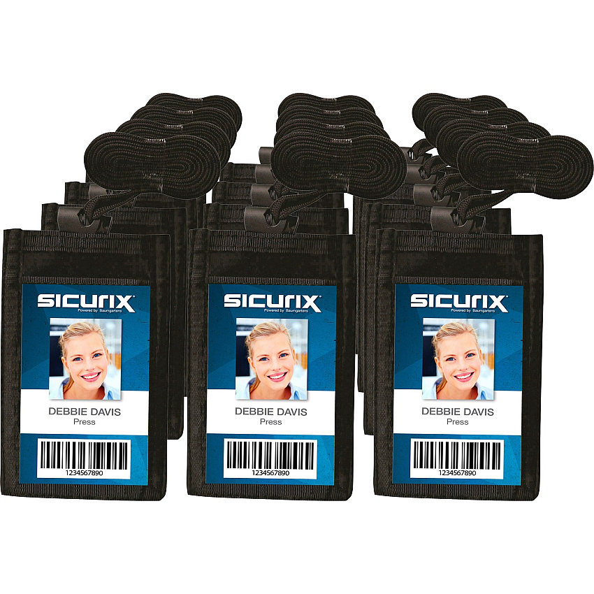 SICURIX Carrying Case (Pouch) Business Card - Black (BAU55120BX)