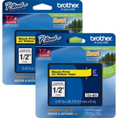 Brother P-touch TZe Laminated Tape Cartridges (TZE631BD)
