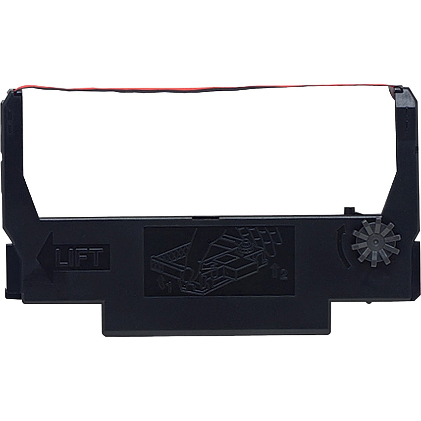 Epson Dot Matrix Ribbon Cartridge - Black, Red - 10 / Box (ERC38BRBX)