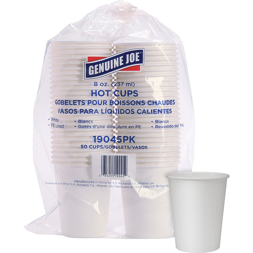 Genuine Joe 8 oz Disposable Hot Cups (GJO19045BD)