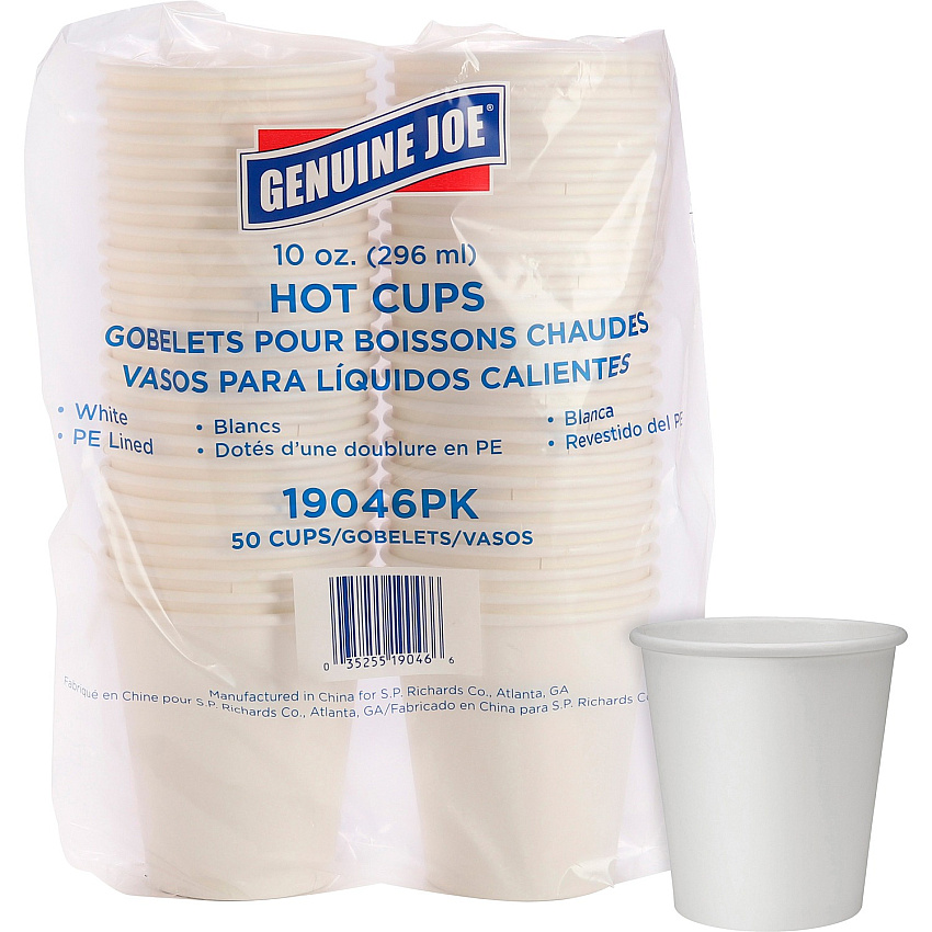 Genuine Joe 10 oz Disposable Hot Cups (GJO19046BD)