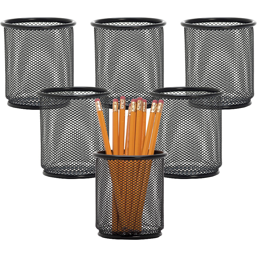 Lorell Mesh Wire Pencil Cup Holders (LLR84149BX)