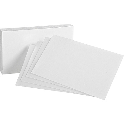 Oxford Plain Index Cards (OXF40BD)