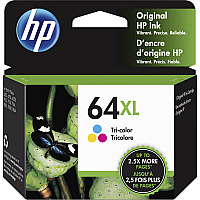 HP 64XL (HEWN9J91AN) Original High Yield Inkjet Ink Cartridge - Tri-color - 1 Each