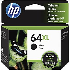 HP 64XL (HEWN9J92AN) Original High Yield Inkjet Ink Cartridge - Black - 1 Each