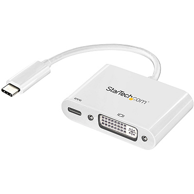 StarTech Usb C To Dvi Adapter With Power Delivery (CDP2DVIUCPW)