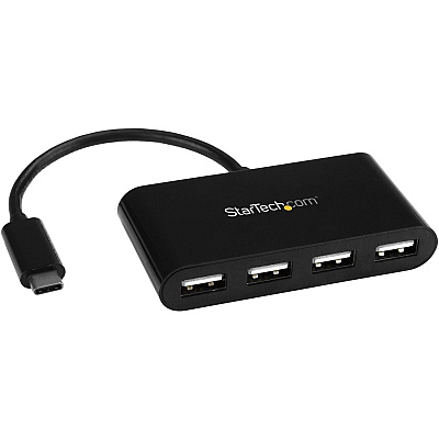 StarTech 4 Port Usb C Hub - Mini Hub - Usb-c To 4x Usb-a - Usb 2.0 (ST4200MINIC)