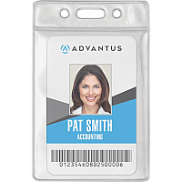 Advantus Vinyl ID Badge Holders (AVT75684)