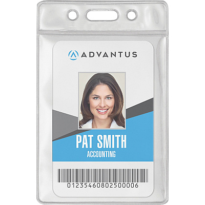 Advantus Vinyl ID Badge Holders (AVT75684)