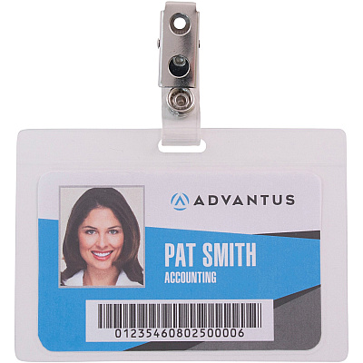 Advantus Strap Clip Self-laminating Badge Holders (AVT97101)