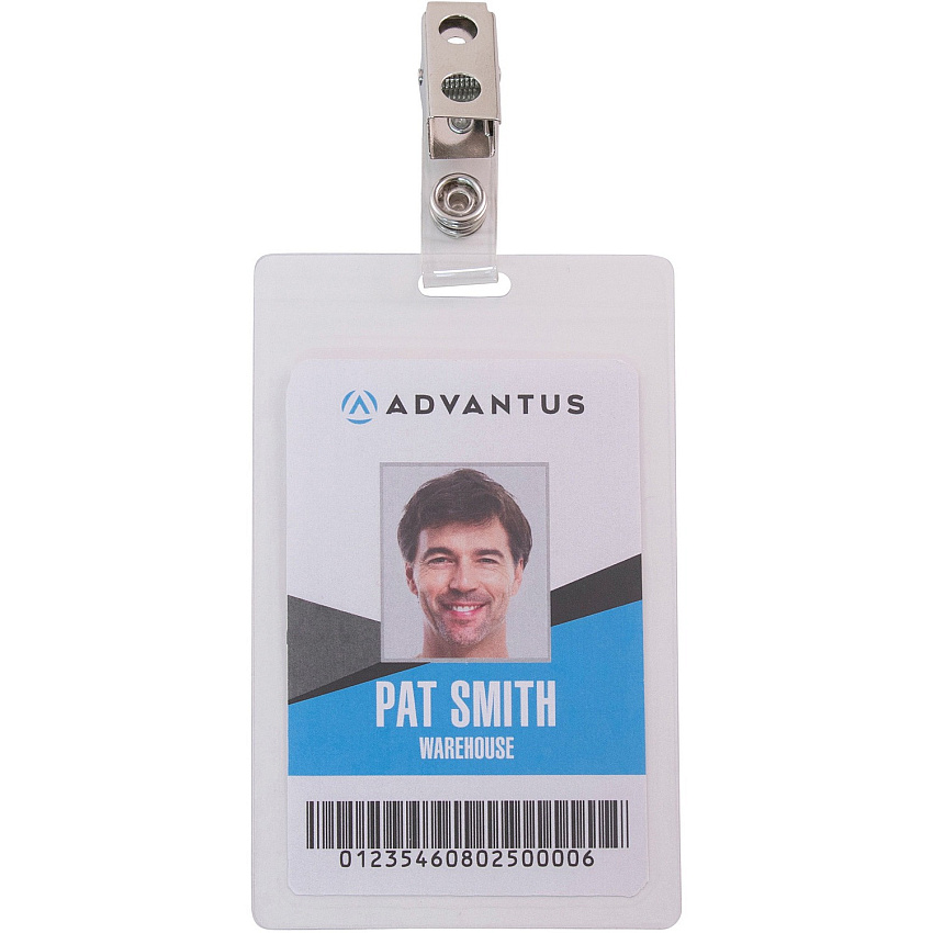 Advantus Strap Clip Self-laminating Badge Holders (AVT97102)
