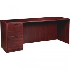 Lorell Prominence 2.0 Mahogany Laminate Left-Pedestal Credenza - 2-Drawer (PC2472LMY)