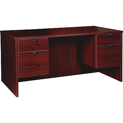 Lorell Prominence 2.0 3/4 Double-Pedestal Desk (PD3060QDPMY)