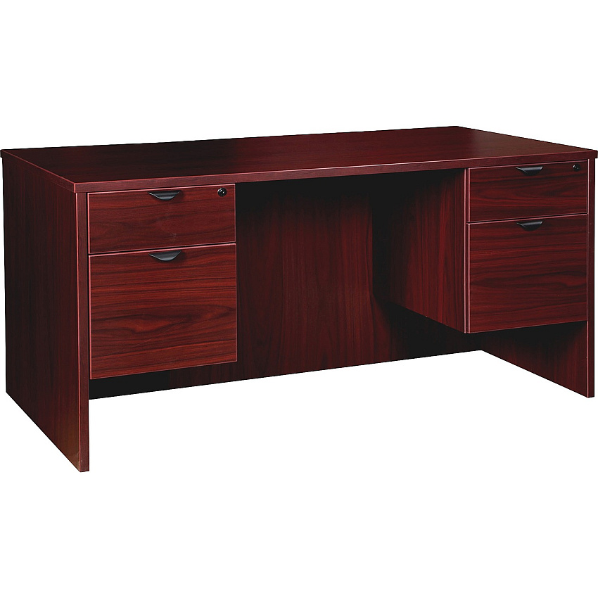 Lorell Prominence 2.0 3/4 Double-Pedestal Desk (PD3060QDPMY)