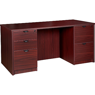 Lorell Prominence 2.0 Double-Pedestal Desk (LLRPD3066DPMY)