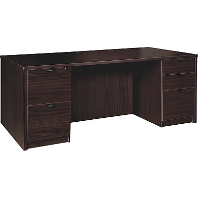 Lorell Prominence 2.0 Double-Pedestal Desk (LLRPD3672DPES)