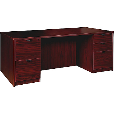 Lorell Prominence 2.0 Double-Pedestal Desk (LLRPD3672DPMY)