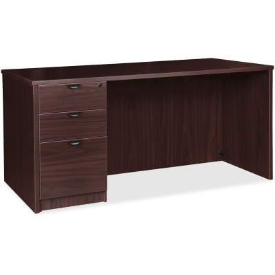 Lorell Prominence 2.0 Espresso Laminate Box/Box/File Left-Pedestal Desk - 3-Drawer (PD3672LSPES)