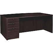 Lorell Prominence 2.0 Bowfront Left-Pedestal Desk (LLRPD4272LSPBES)
