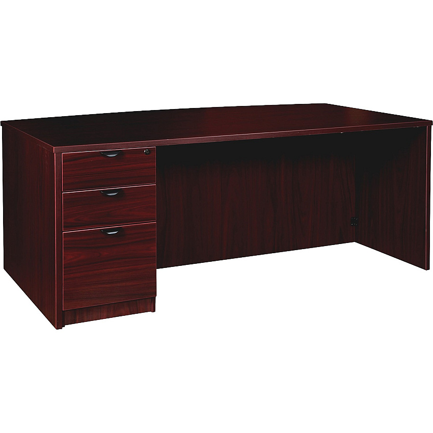 Lorell Prominence 2.0 Bowfront Left-Pedestal Desk (LLRPD4272LSPBMY)