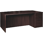 Lorell Prominence 2.0 Bowfront Right-Pedestal Desk (LLRPD4272RSPES)