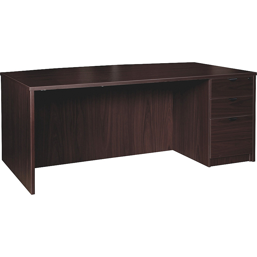 Lorell Prominence 2.0 Bowfront Right-Pedestal Desk (LLRPD4272RSPES)