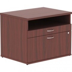 Lorell Relevance Series Mahogany Laminate Office Furniture Credenza - 2-Drawer (16212)