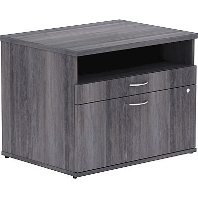 Lorell Relevance Series 2-Drawer File Cabinet Credenza w/Open Shelf (LLR16213)