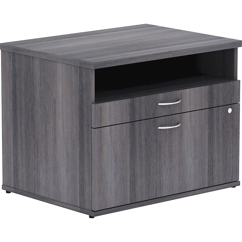 Lorell Relevance Series 2-Drawer File Cabinet Credenza w/Open Shelf (LLR16213)