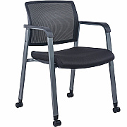 Lorell Mesh Back Guest Chair with Casters (LLR30953)