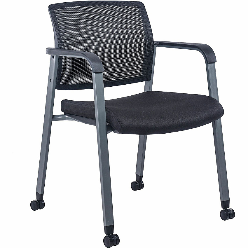 Lorell Mesh Back Guest Chair with Casters (LLR30953)