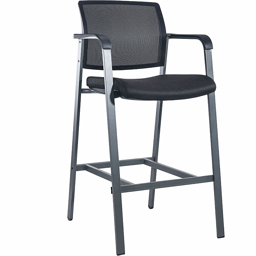 Lorell Mesh Back Guest Stool with Arms (LLR30954)
