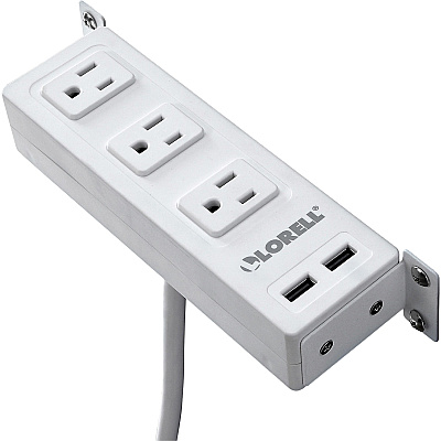 Lorell Under Desk AC Power Center with USB Charger (LLR33996)