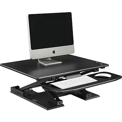 Lorell Electric Desk Riser with Keyboard Tray (LLR99552)