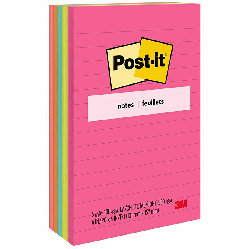 Post-it Notes Original Notepads - Poptimistic Color Collection (MMM6605AN)