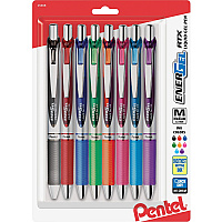 Pentel Liquid Steel Tip Gel Pens (PENBL77BP8M)