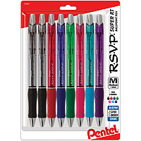 Pentel R.S.V.P. Super RT Retractable Ballpoint Pen (PENBX480BP8M)