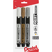 Pentel Opaque Bullet Tip Paint Markers (PENMMP20BP3M1)