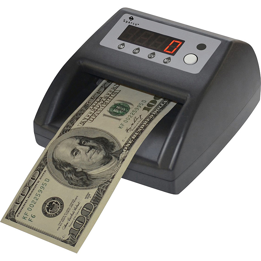 Sparco Counterfeit Bill Detector with UV, MG and IR (SPR16012)
