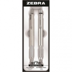 Zebra STEEL 7 Series M/F 701 Mechanical Pencil & Ballpoint Pen Set (10519)