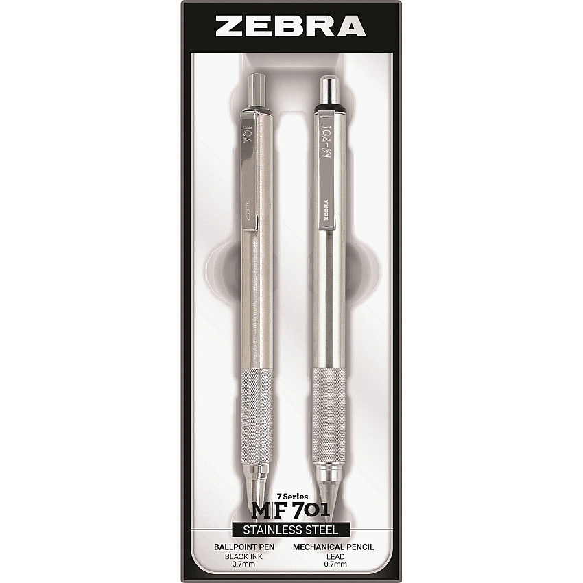 Zebra STEEL 7 Series M/F 701 Mechanical Pencil & Ballpoint Pen Set (ZEB10519)