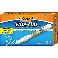 Wite-Out Shake 'N Squeeze Correction Pen (BICWOSQP11BX)