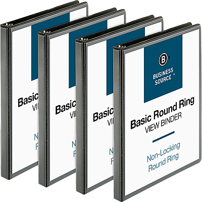 Business Source Round-ring View Binder (BSN09950BD)