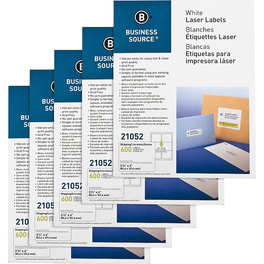 Business Source Bright White Premium-quality Address Labels (BSN21052CT)