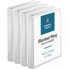 Business Source Basic D-Ring White View Binders (28440BD)
