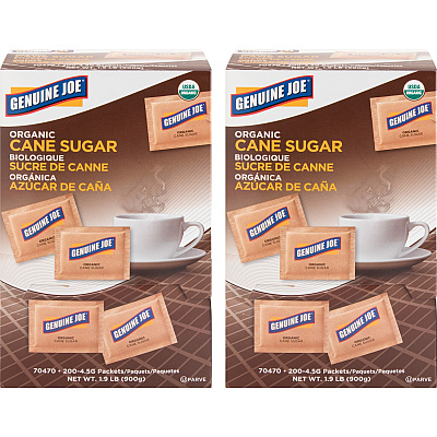 Genuine Joe Turbinado Natural Cane Sugar Packets (GJO70470CT)