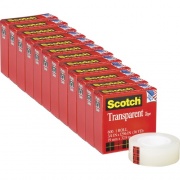 Scotch Transparent Tape - 3/4"W (600341296PK)